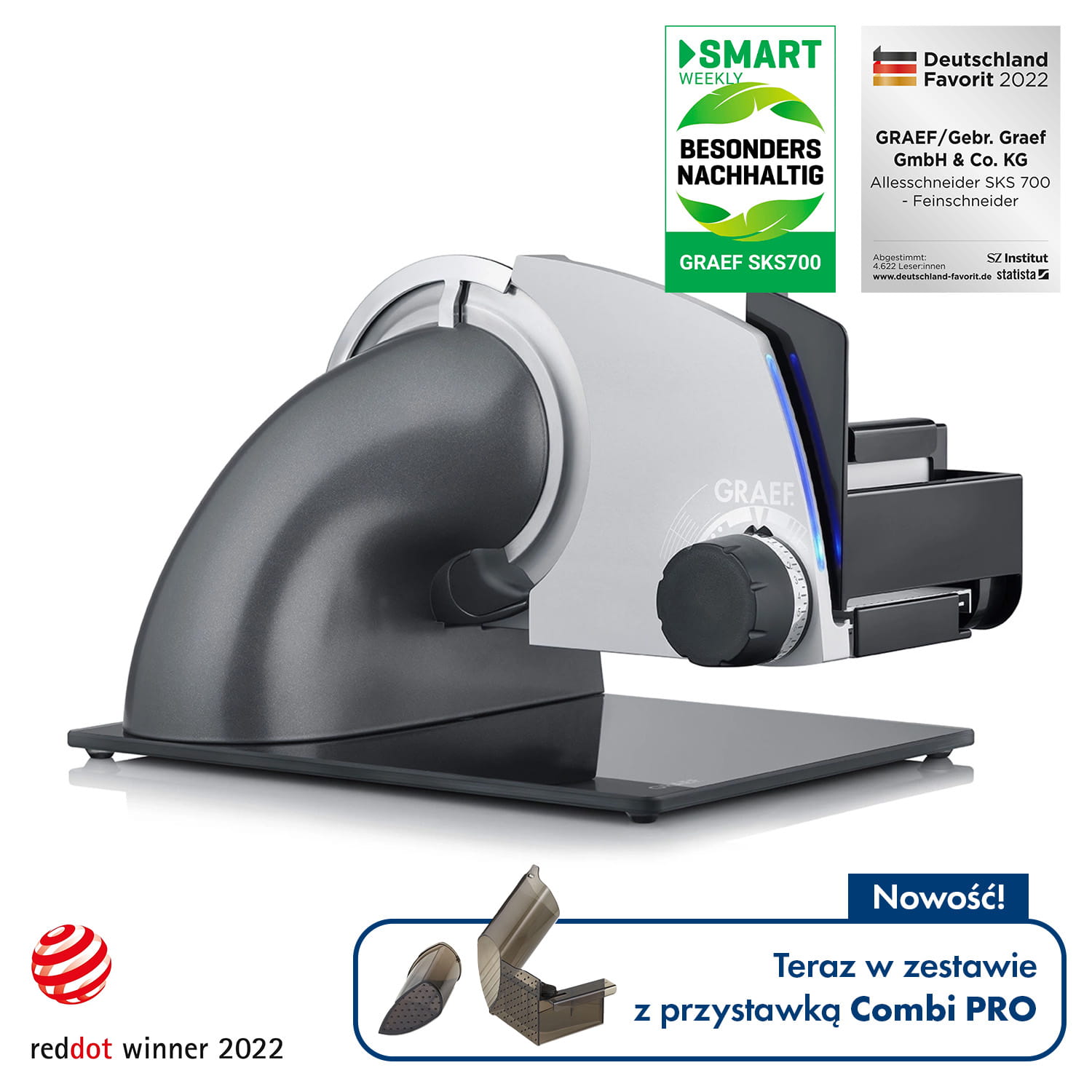 Krajalnica uniwersalna GRAEF SKS 700 (Czarna)