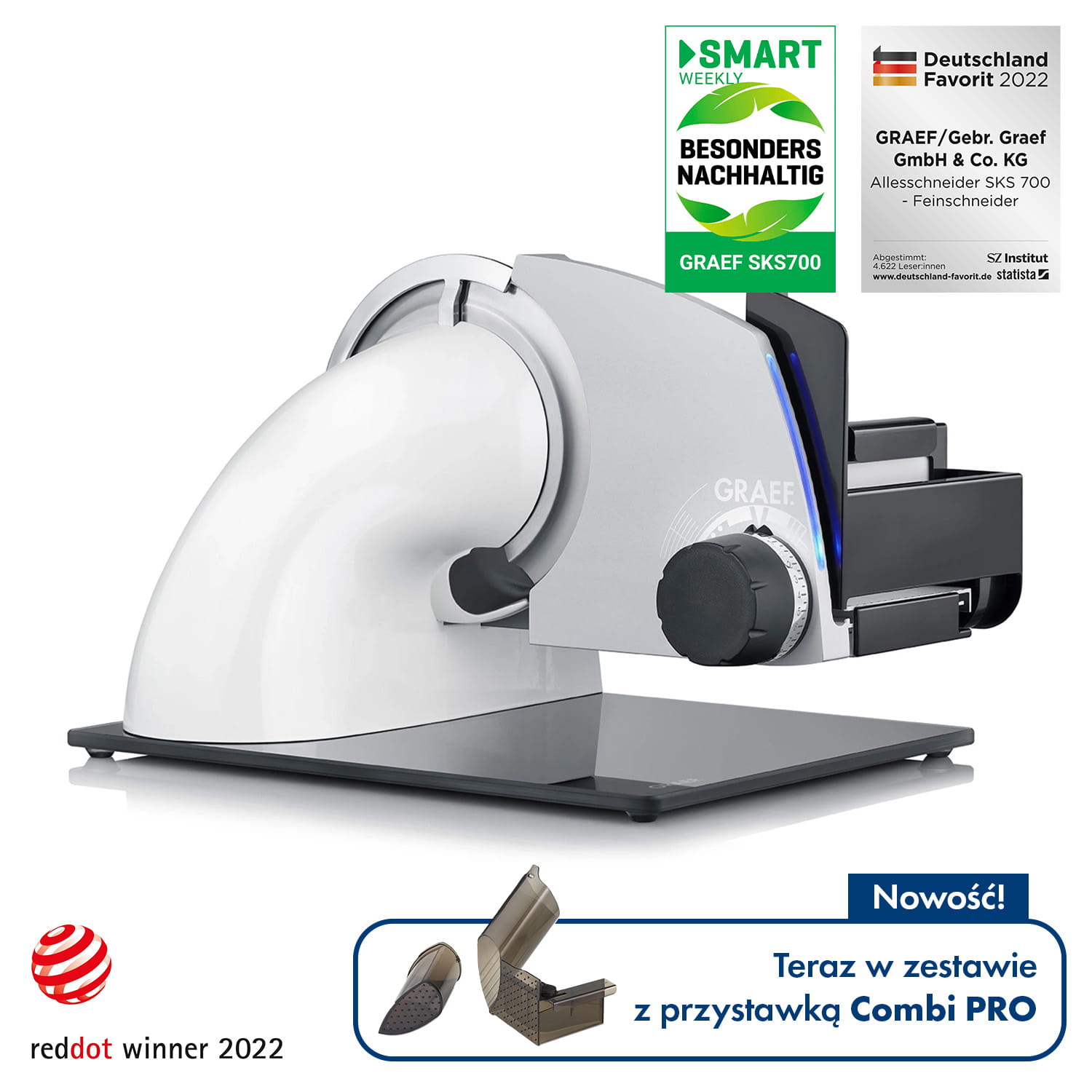 Krajalnica uniwersalna GRAEF SKS 700 (Biała)