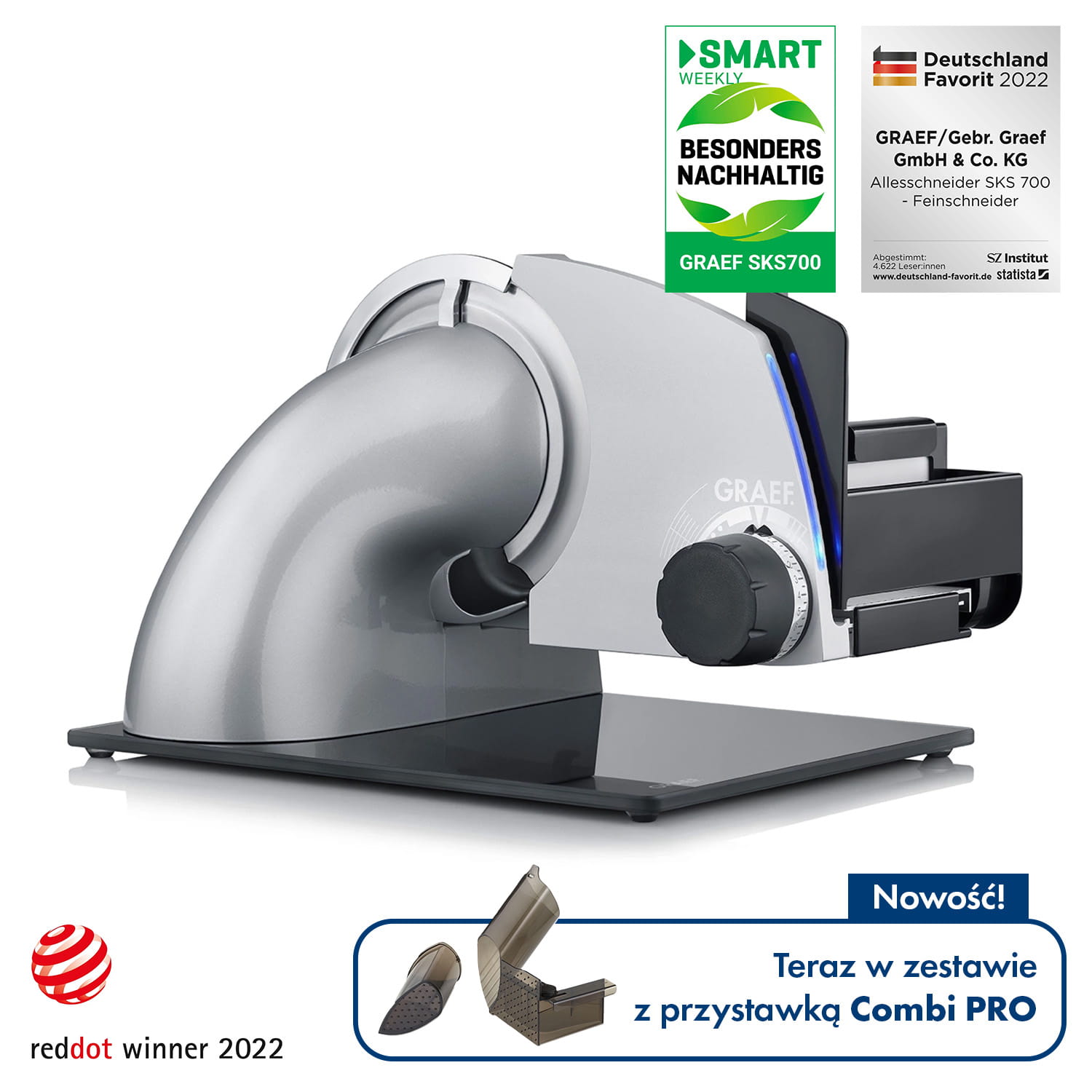 Krajalnica uniwersalna GRAEF SKS 700 (Szara)