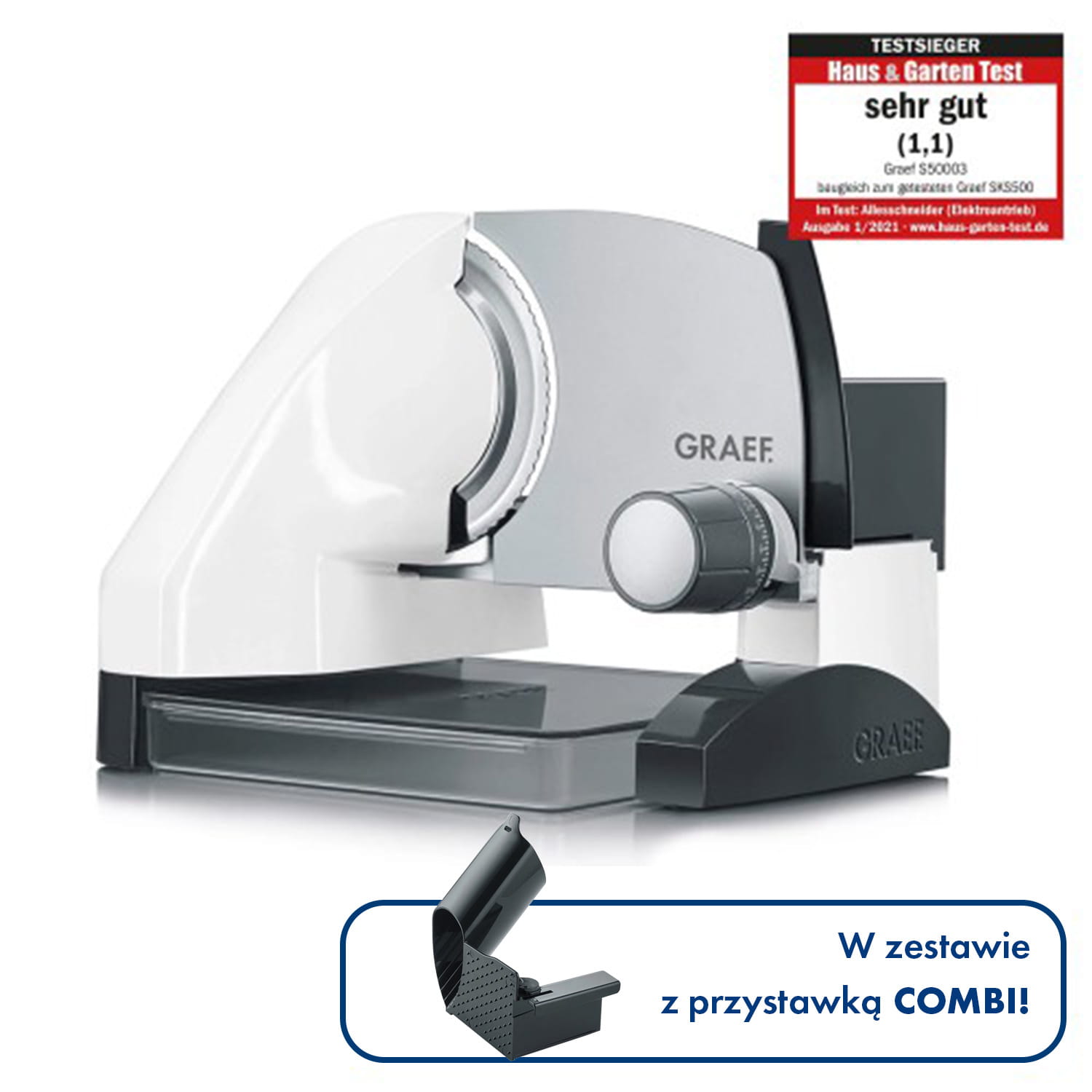 Krajalnica uniwersalna GRAEF SKS 500 (Biała)