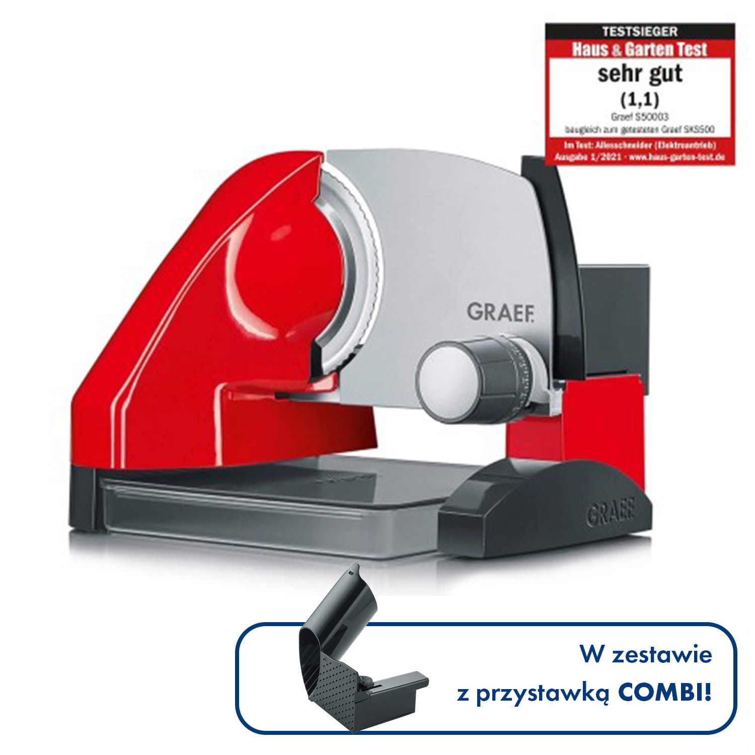 Krajalnica uniwersalna GRAEF SKS 500 (Czerwona)