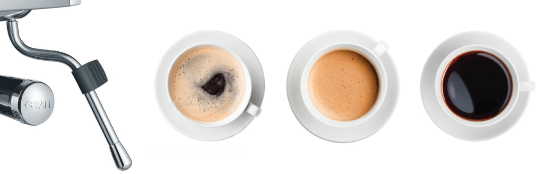 ekspres ze spieniaczem kawy lanca do mleka obracana;